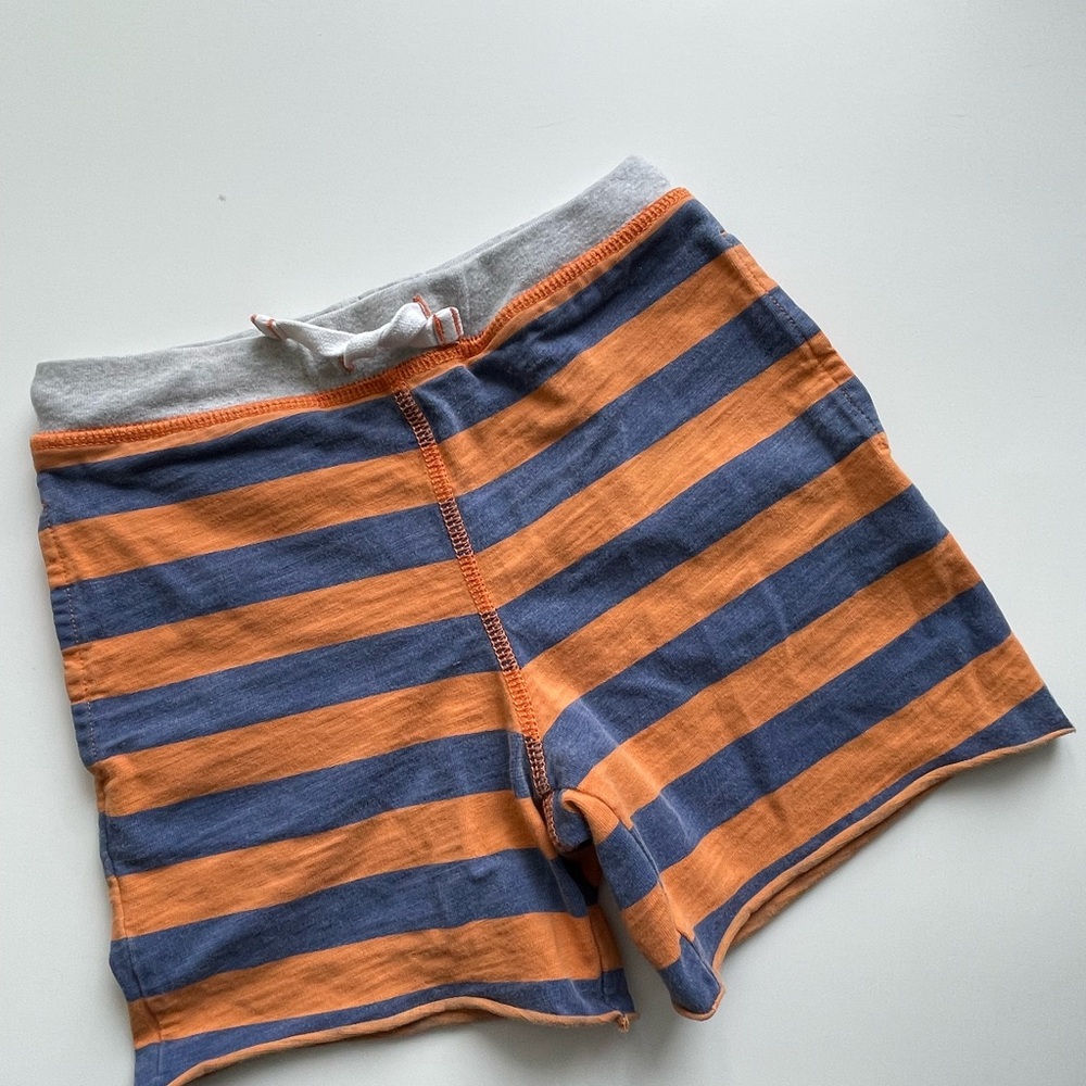 Mini Boden Roll Cuff Striped Shorts Boys Size 7Y